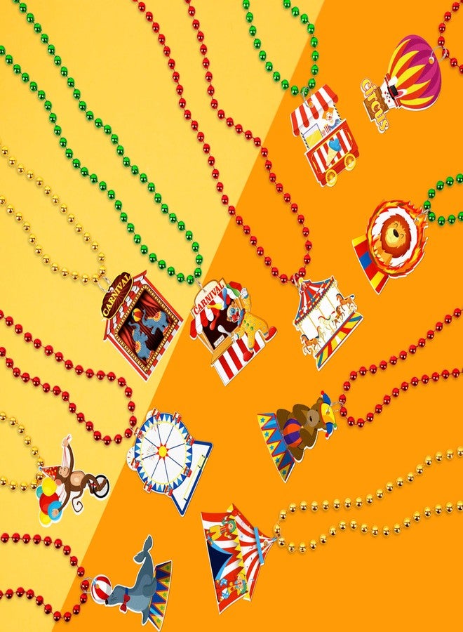 Moon Boat 21Pcs Carnival Circus Theme Party Decorations - Beaded Necklaces Red Green Gold for Birthday Favors Supplies - Image 4